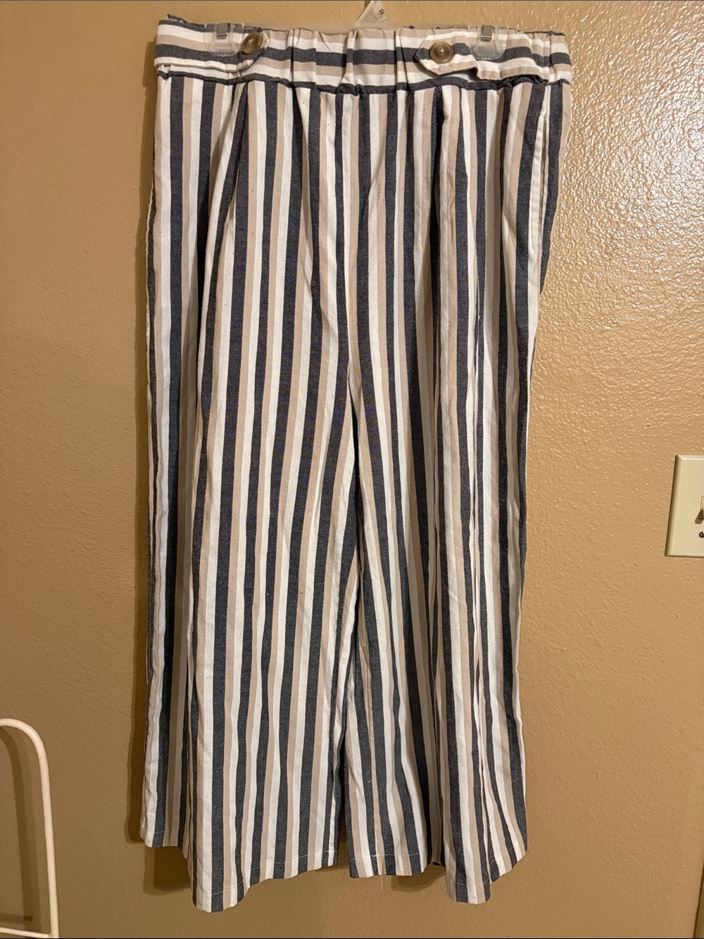 Robert Louis Navy and White Striped Chinos